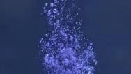 Dark Blue Underwater Shot With Bubbles And Ink Stock Footage