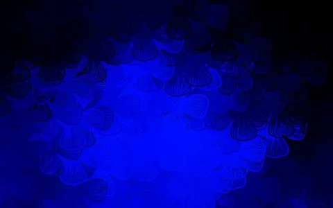 Dark BLUE vector abstract backdrop with trees, branches. Stock Illustration