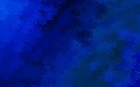 Dark BLUE vector abstract backdrop with trees, branches. Stock Illustration