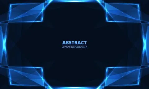 Dark blue vector abstract background with futuristic abstract design concept. Stock Illustration