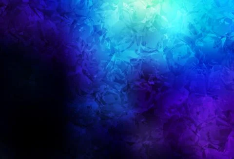 Dark BLUE vector abstract pattern with roses, flowers. Stock Illustration