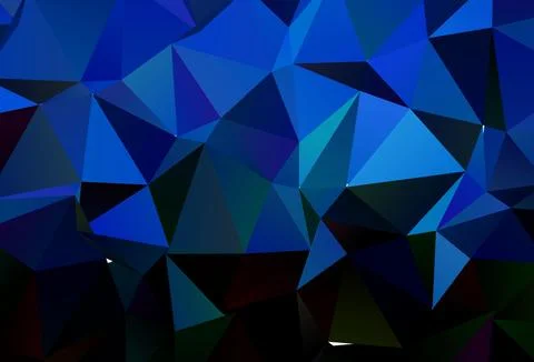 Dark BLUE vector abstract polygonal texture. Illustrazione stock