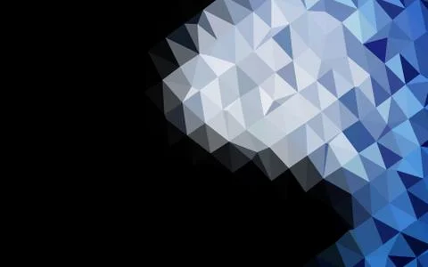 Dark BLUE vector abstract polygonal texture. Illustrazione stock