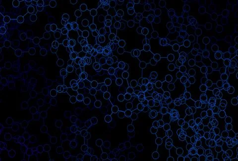 Dark BLUE vector backdrop with artificial intelligence data. 스톡 일러스트