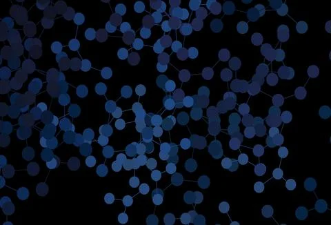 Dark BLUE vector backdrop with artificial intelligence data. 库存插图