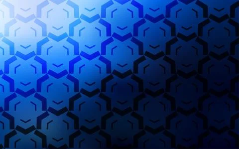 Dark BLUE vector backdrop with bent lines. Stock Illustration