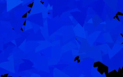 Dark BLUE vector backdrop with lines, triangles. Stock Illustration
