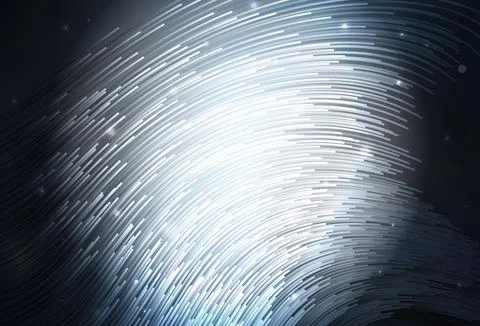 Dark BLUE vector background with bent lines. Stock Illustration