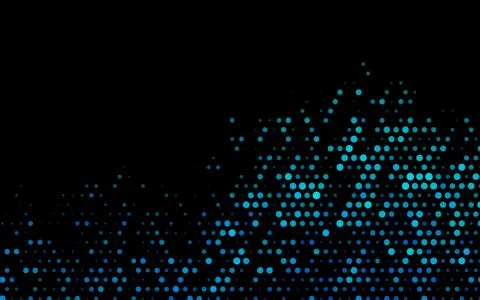 Dark BLUE vector background with bubbles. Stock Illustration