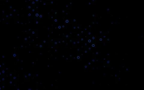 Dark BLUE vector background with bubbles. Illustrazione stock