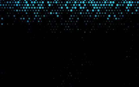 Dark BLUE vector background with bubbles. Illustrazione stock