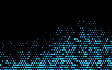 Dark BLUE vector background with bubbles. 스톡 일러스트