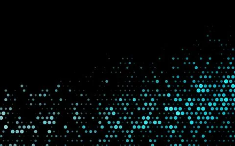 Dark BLUE vector background with bubbles. Illustrazione stock