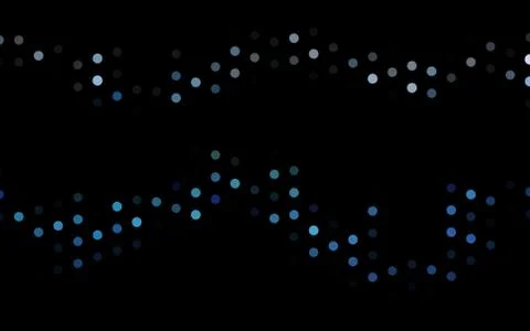 Dark BLUE vector background with bubbles. Stock Illustration