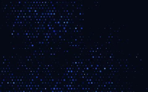 Dark BLUE vector background with bubbles. Stock Illustration