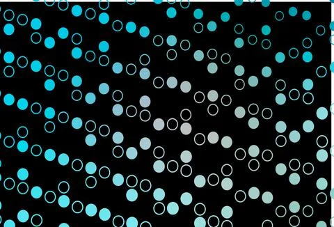 Dark BLUE vector background with bubbles. Stockillustratie