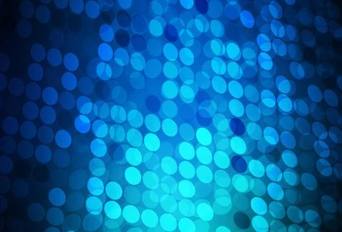 Dark BLUE vector background with bubbles. Stock Illustration