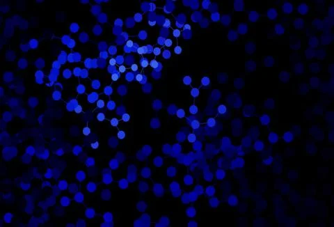 Dark BLUE vector background with forms of artificial intelligence. Stock Illustration