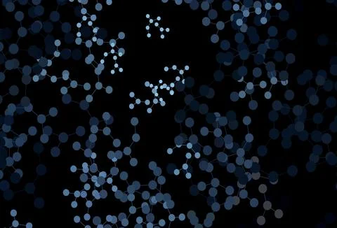 Dark BLUE vector background with forms of artificial intelligence. イラスト素材