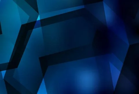 Dark BLUE vector background with hexagons. 스톡 일러스트