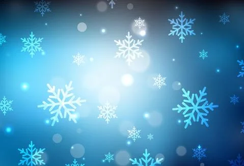 Dark BLUE vector background in Xmas style. Stock Illustration