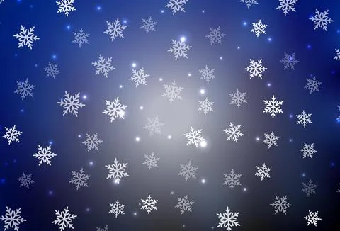 Dark BLUE vector background in Xmas style. Stock Illustration