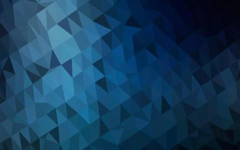 Dark BLUE vector blurry triangle pattern. Stock Illustration