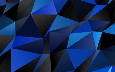 Dark BLUE vector blurry triangle pattern. Stock Illustration