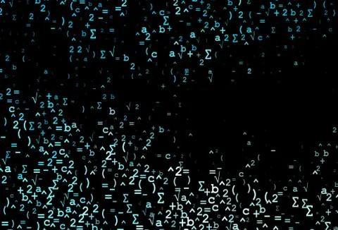 Dark BLUE vector cover with math elements. 스톡 일러스트