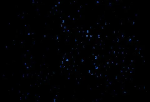 Dark BLUE vector cover with math elements. Stockillustratie
