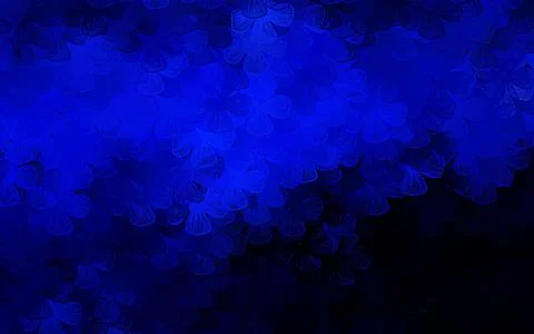 Dark BLUE vector elegant pattern with trees, branches. Stock Illustration