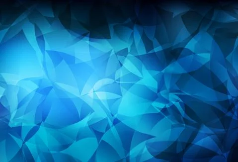Dark BLUE vector gradient triangles pattern. Illustrazione stock