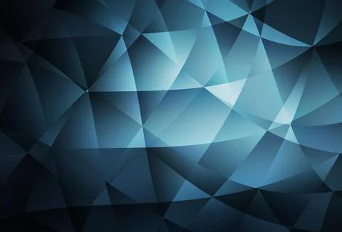 Dark BLUE vector gradient triangles pattern. Illustrazione stock