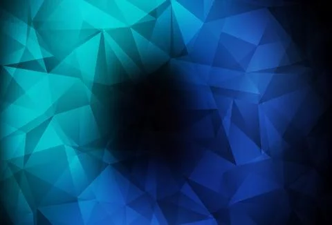 Dark BLUE vector gradient triangles pattern. 스톡 일러스트