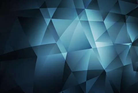 Dark BLUE vector gradient triangles pattern. Stock Illustration