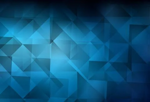 Dark BLUE vector gradient triangles pattern. Stock Illustration
