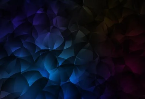 Dark BLUE vector gradient triangles texture. Stock Illustration