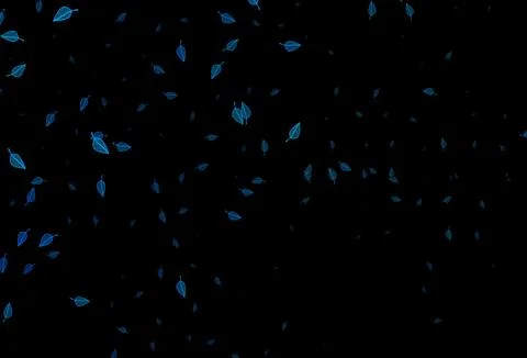Dark BLUE vector hand painted pattern. Illustrazione stock