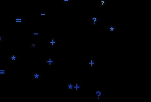 Dark BLUE vector layout with algebra elements. Stockillustratie