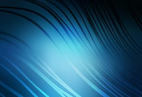 Dark BLUE vector layout with curved lines. Stock Illustration