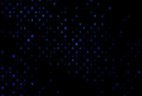 Dark BLUE vector layout with elements of cards. Ilustración de archivo
