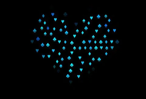 Dark BLUE vector layout with elements of cards. Ilustración de archivo