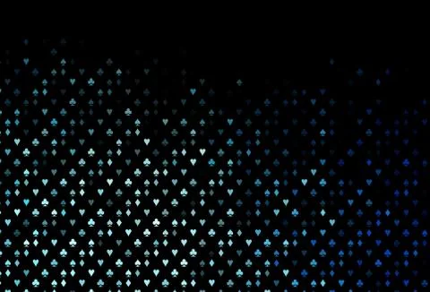 Dark BLUE vector layout with elements of cards. Stock Illustration