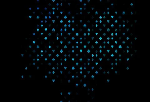 Dark BLUE vector layout with elements of cards. Illustrazione stock