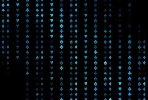 Dark BLUE vector layout with elements of cards. Ilustración de archivo