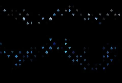 Dark BLUE vector layout with elements of cards. 库存插图