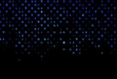 Dark BLUE vector layout with elements of cards. Stock Illustration