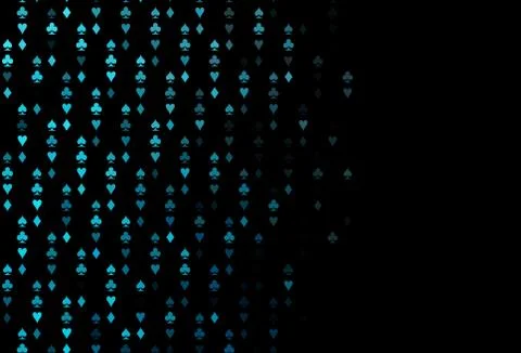 Dark BLUE vector layout with elements of cards. Stockillustratie