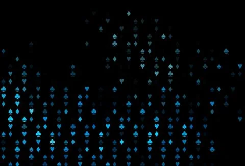 Dark BLUE vector layout with elements of cards. Ilustración de archivo