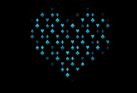 Dark BLUE vector layout with elements of cards. Ilustración de archivo